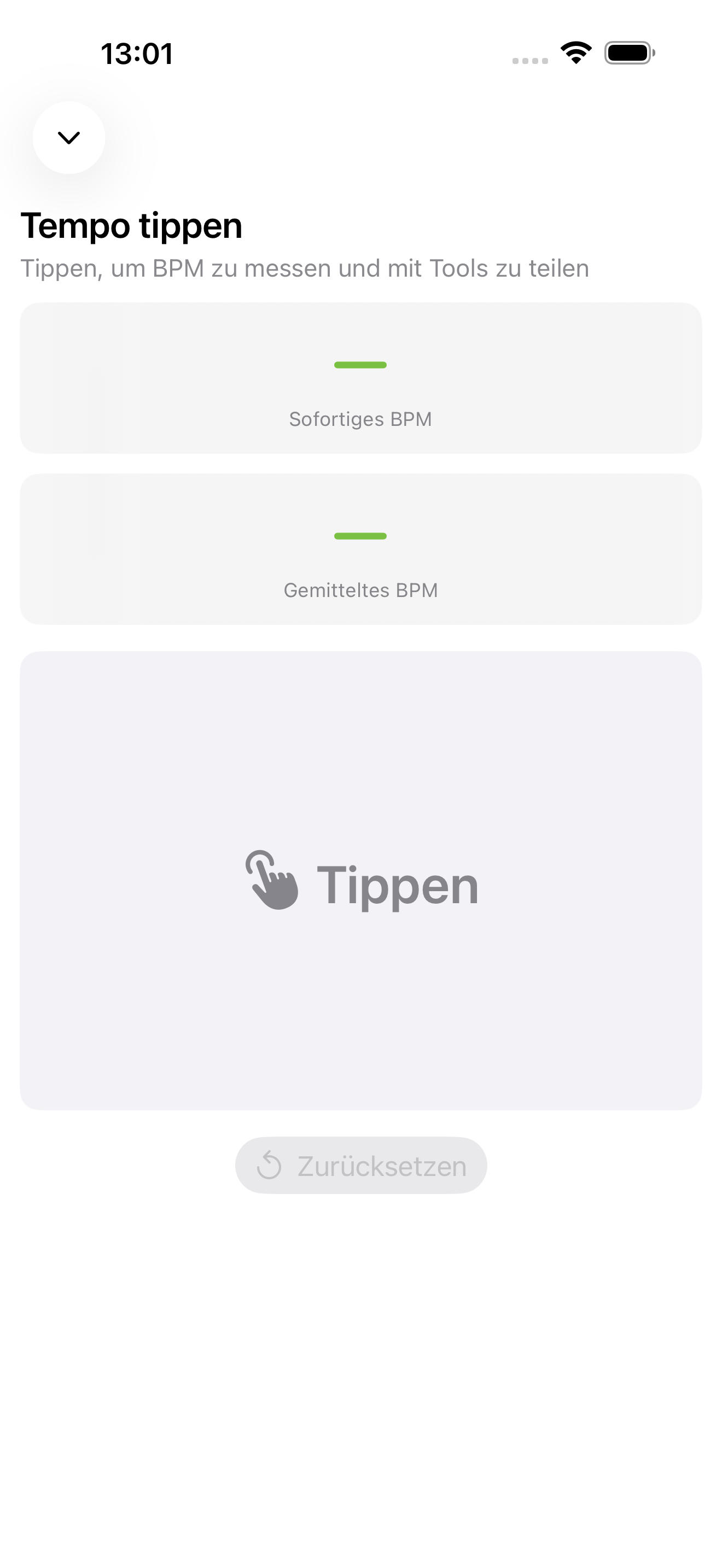 Metric iOS auf dem iPhone